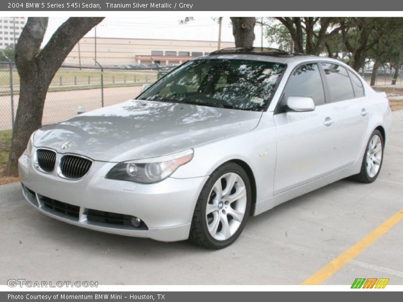Titanium Silver Metallic / Grey 2004 BMW 5 Series 545i Sedan