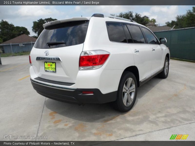 Blizzard White Pearl / Sand Beige 2011 Toyota Highlander Limited