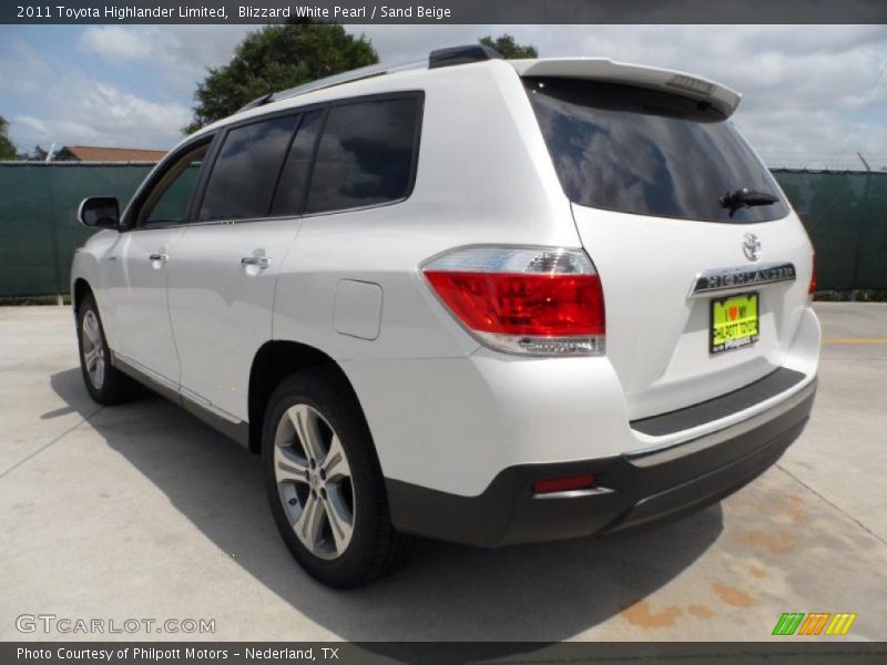 Blizzard White Pearl / Sand Beige 2011 Toyota Highlander Limited