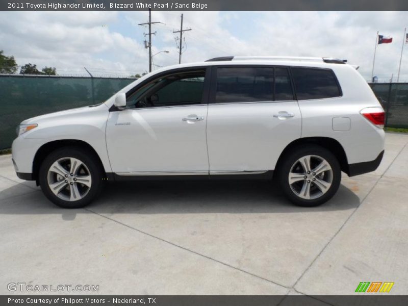 Blizzard White Pearl / Sand Beige 2011 Toyota Highlander Limited