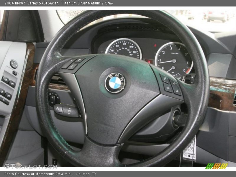 Titanium Silver Metallic / Grey 2004 BMW 5 Series 545i Sedan