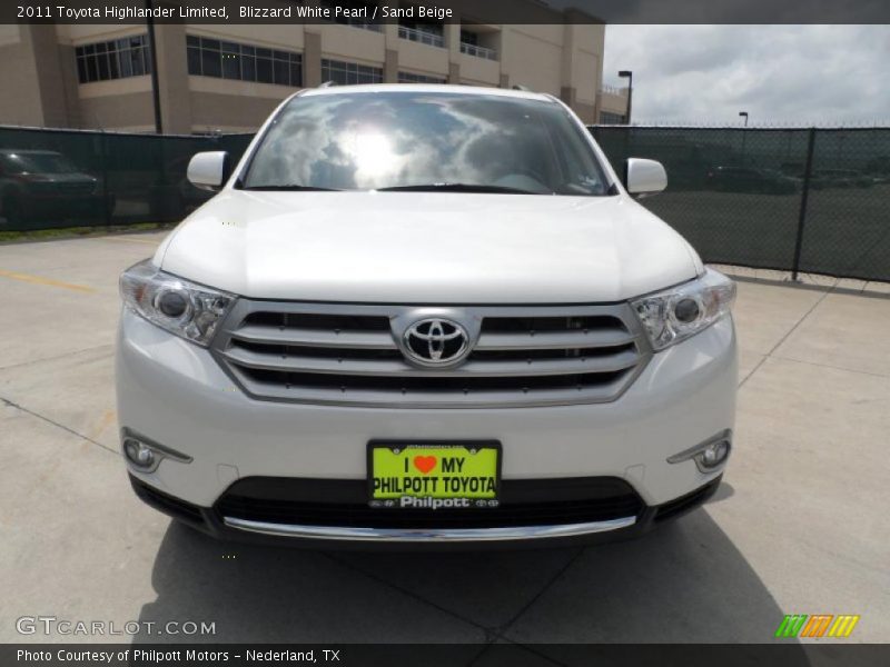 Blizzard White Pearl / Sand Beige 2011 Toyota Highlander Limited