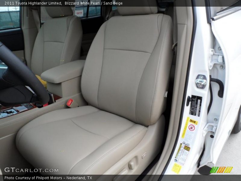 Blizzard White Pearl / Sand Beige 2011 Toyota Highlander Limited