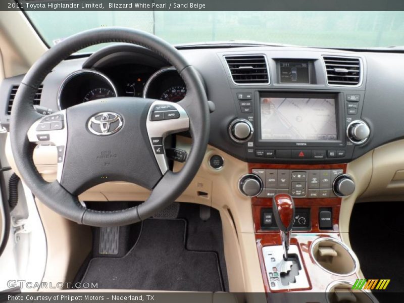 Blizzard White Pearl / Sand Beige 2011 Toyota Highlander Limited