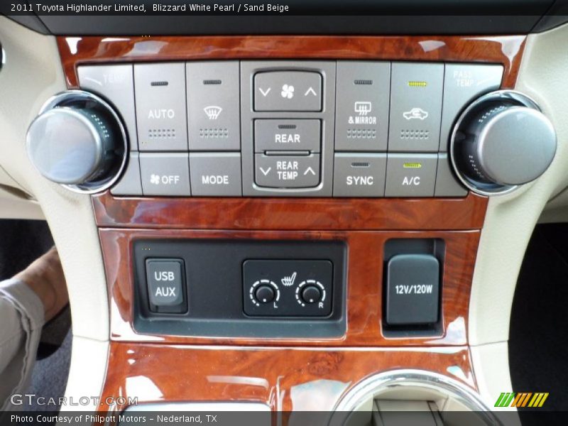Blizzard White Pearl / Sand Beige 2011 Toyota Highlander Limited