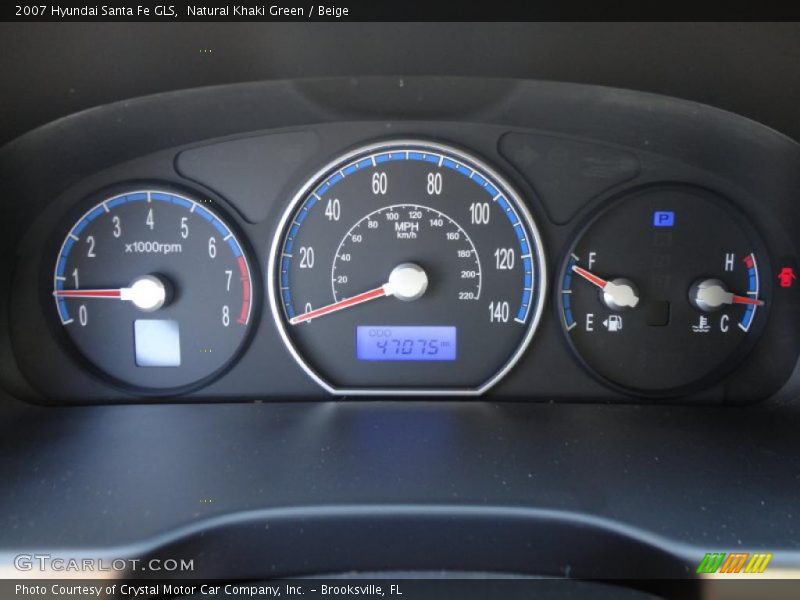 Natural Khaki Green / Beige 2007 Hyundai Santa Fe GLS