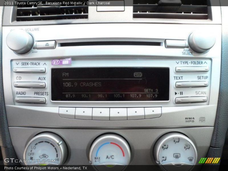Barcelona Red Metallic / Dark Charcoal 2011 Toyota Camry SE