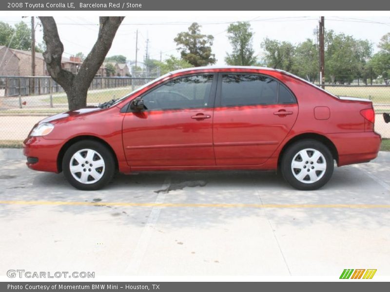 Barcelona Red / Stone 2008 Toyota Corolla LE