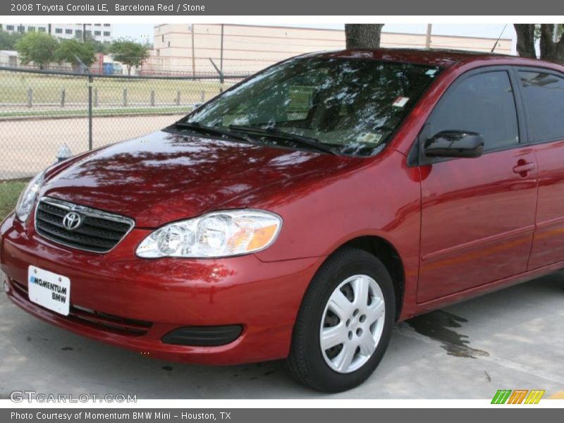 Barcelona Red / Stone 2008 Toyota Corolla LE