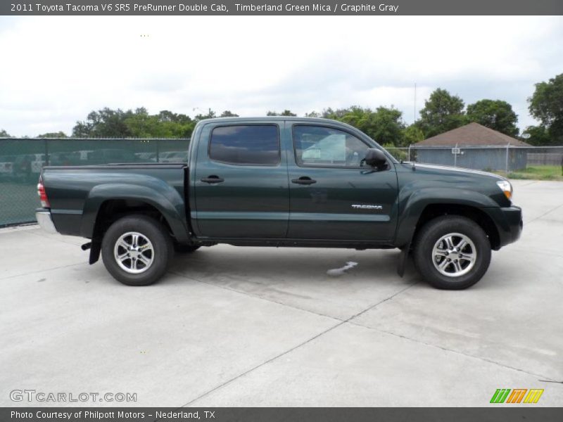 Timberland Green Mica / Graphite Gray 2011 Toyota Tacoma V6 SR5 PreRunner Double Cab