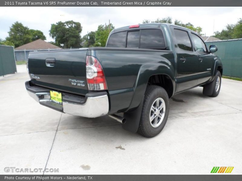 Timberland Green Mica / Graphite Gray 2011 Toyota Tacoma V6 SR5 PreRunner Double Cab