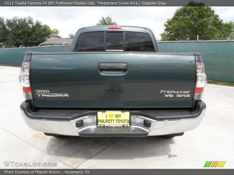 Timberland Green Mica / Graphite Gray 2011 Toyota Tacoma V6 SR5 PreRunner Double Cab