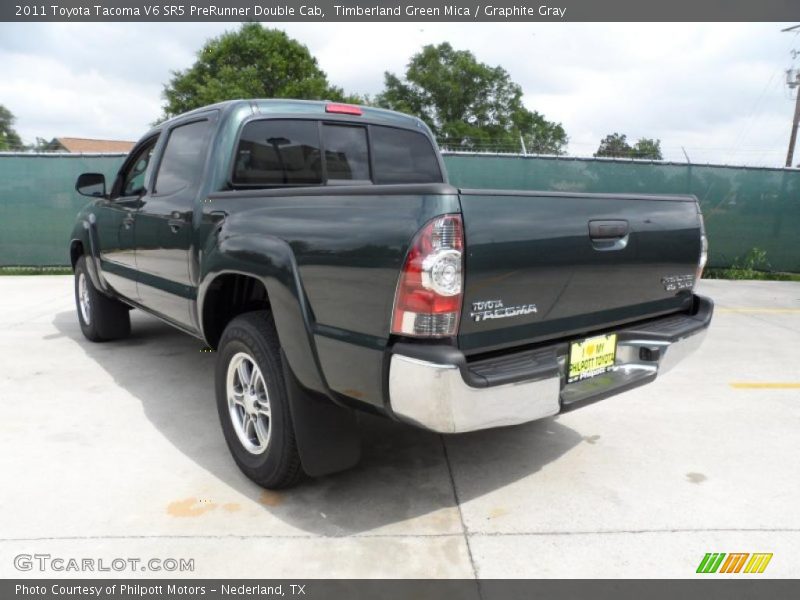 Timberland Green Mica / Graphite Gray 2011 Toyota Tacoma V6 SR5 PreRunner Double Cab