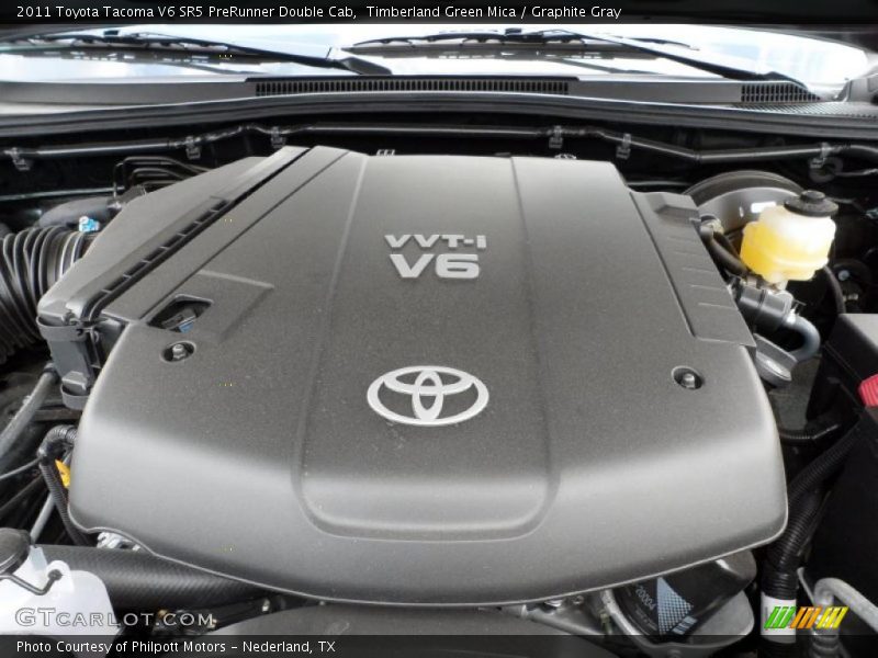 Timberland Green Mica / Graphite Gray 2011 Toyota Tacoma V6 SR5 PreRunner Double Cab