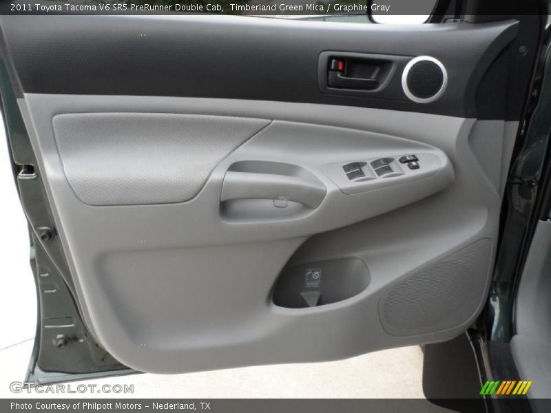 Timberland Green Mica / Graphite Gray 2011 Toyota Tacoma V6 SR5 PreRunner Double Cab