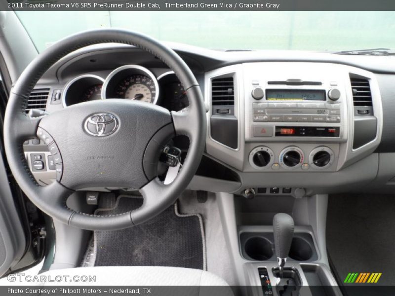 Timberland Green Mica / Graphite Gray 2011 Toyota Tacoma V6 SR5 PreRunner Double Cab