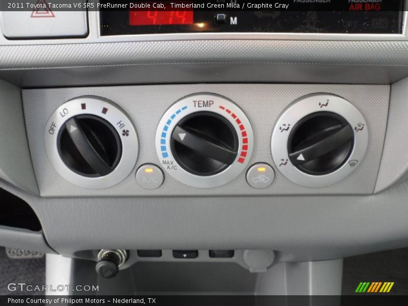 Timberland Green Mica / Graphite Gray 2011 Toyota Tacoma V6 SR5 PreRunner Double Cab