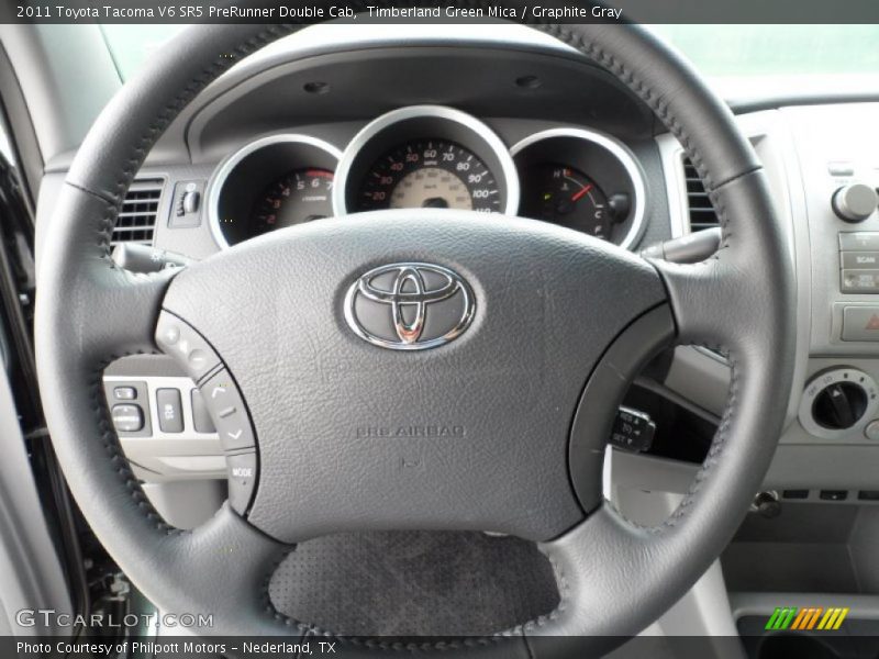 Timberland Green Mica / Graphite Gray 2011 Toyota Tacoma V6 SR5 PreRunner Double Cab