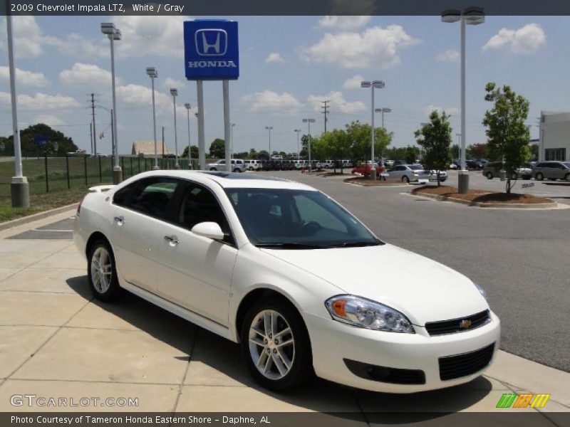 White / Gray 2009 Chevrolet Impala LTZ