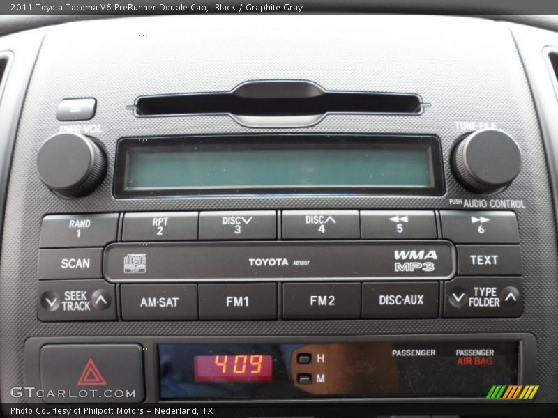Black / Graphite Gray 2011 Toyota Tacoma V6 PreRunner Double Cab