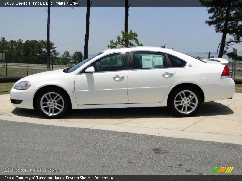 White / Gray 2009 Chevrolet Impala LTZ