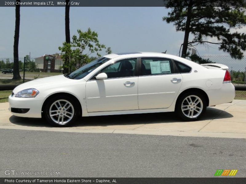 White / Gray 2009 Chevrolet Impala LTZ