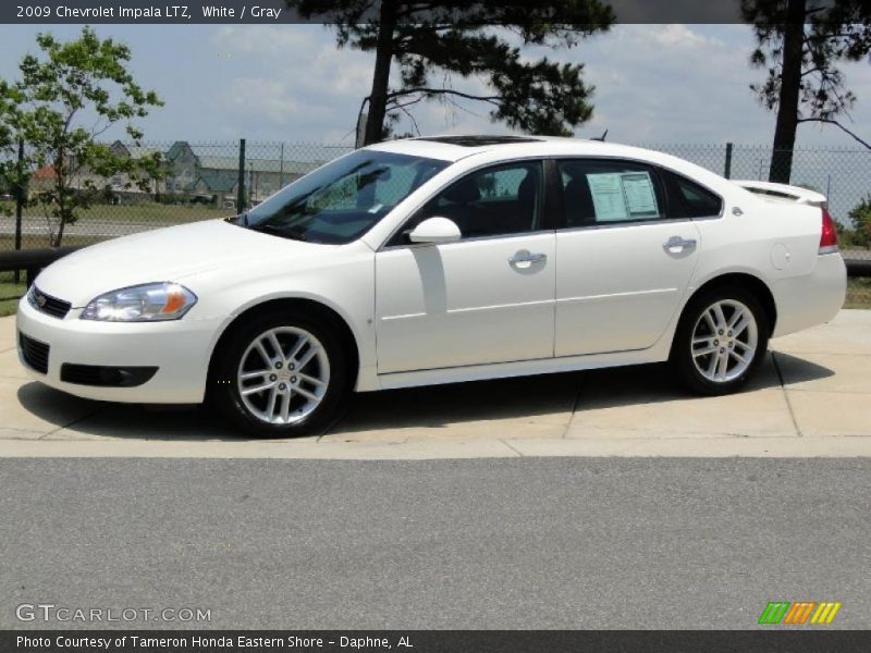 White / Gray 2009 Chevrolet Impala LTZ