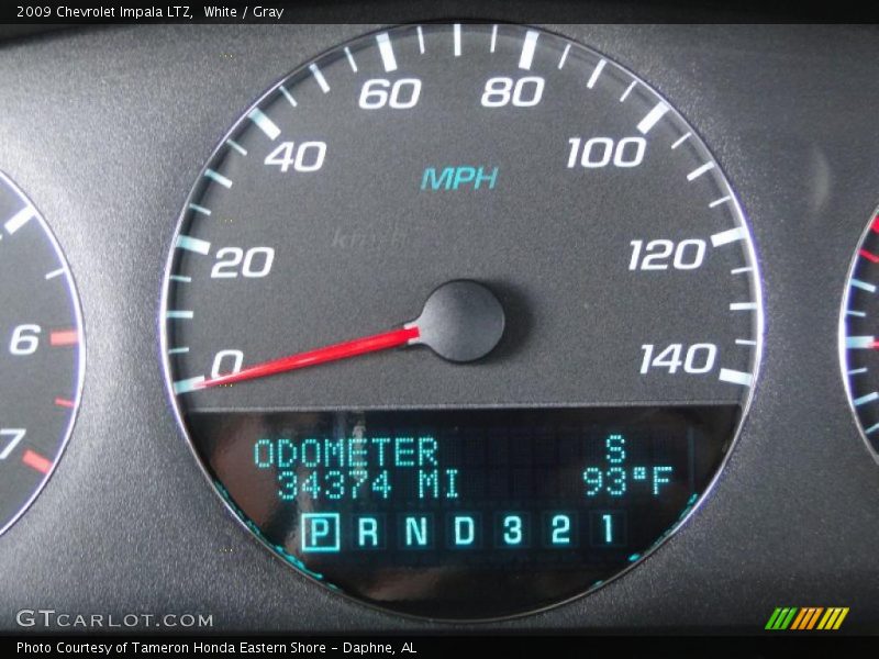 White / Gray 2009 Chevrolet Impala LTZ