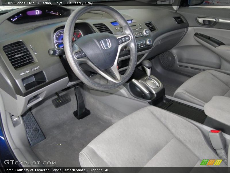 Royal Blue Pearl / Gray 2009 Honda Civic EX Sedan