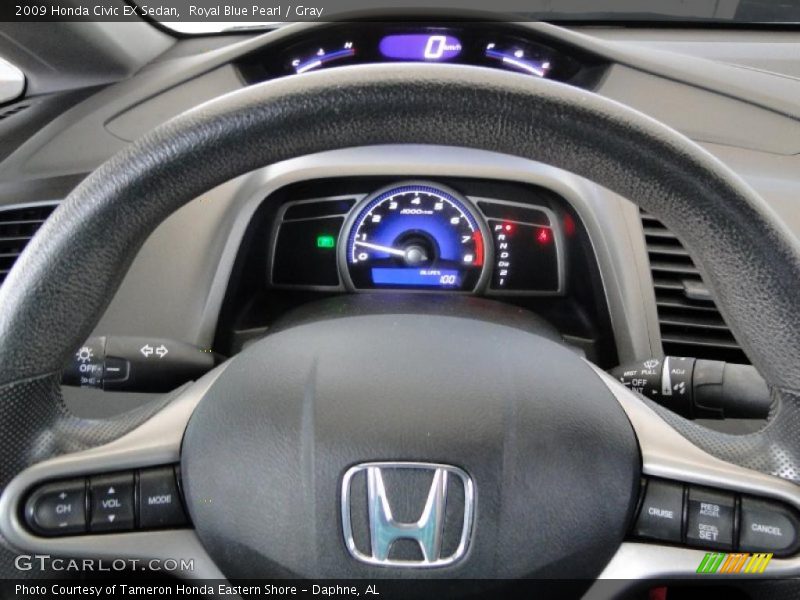 Royal Blue Pearl / Gray 2009 Honda Civic EX Sedan