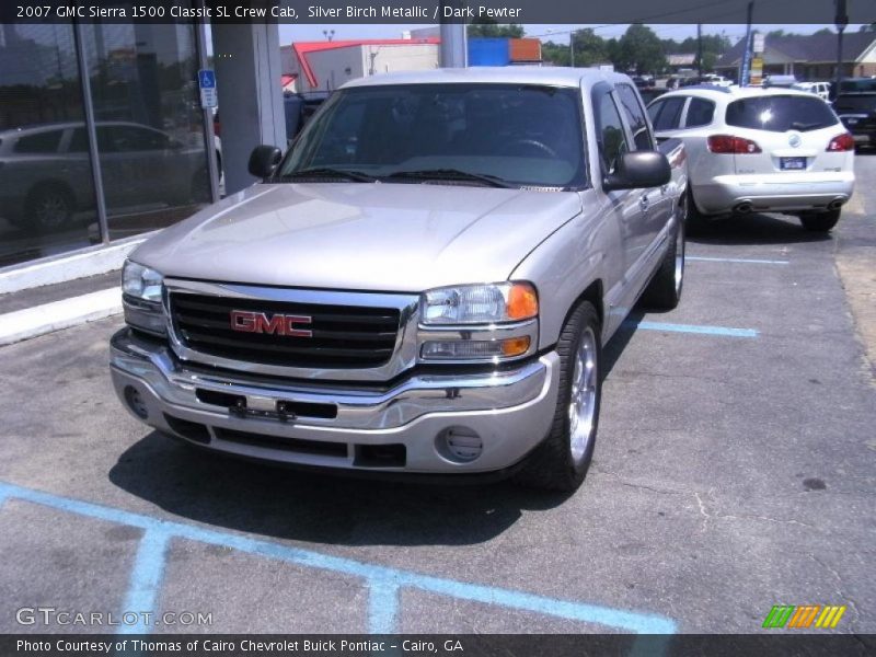 Silver Birch Metallic / Dark Pewter 2007 GMC Sierra 1500 Classic SL Crew Cab