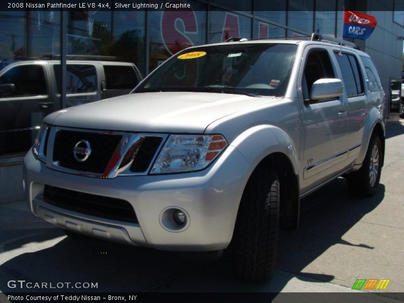 Silver Lightning / Graphite 2008 Nissan Pathfinder LE V8 4x4