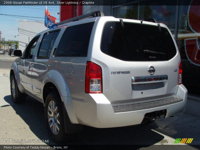 Silver Lightning / Graphite 2008 Nissan Pathfinder LE V8 4x4