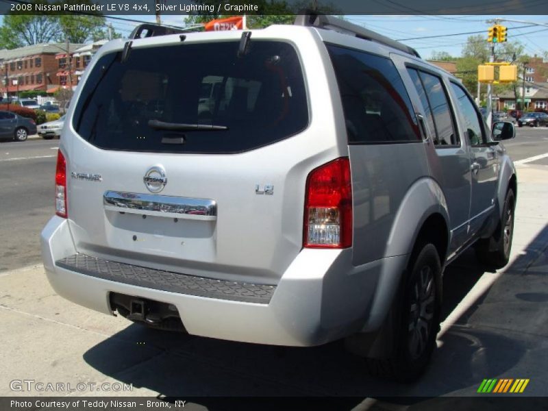 Silver Lightning / Graphite 2008 Nissan Pathfinder LE V8 4x4