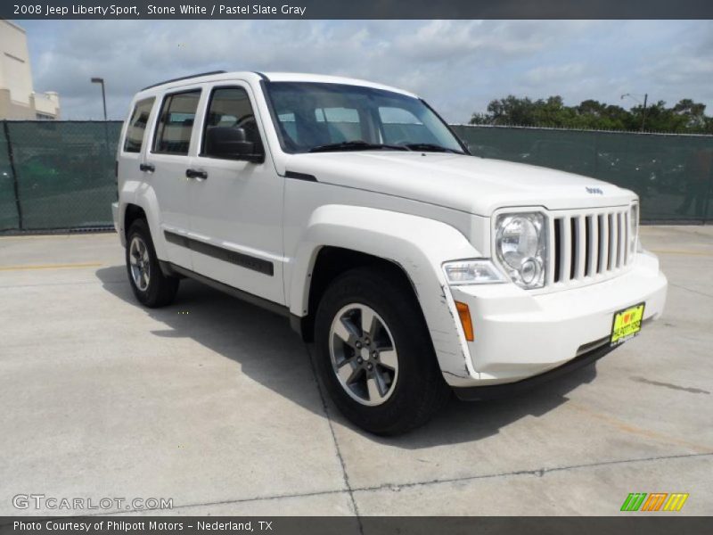Stone White / Pastel Slate Gray 2008 Jeep Liberty Sport