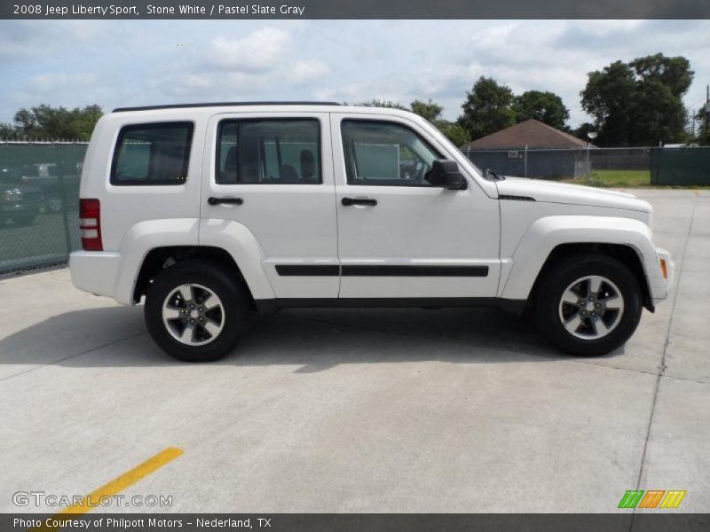 Stone White / Pastel Slate Gray 2008 Jeep Liberty Sport