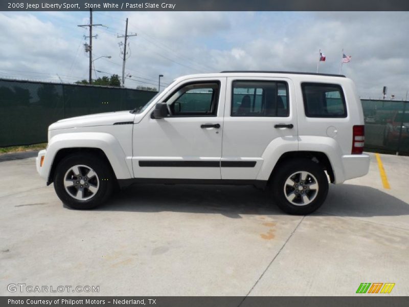 Stone White / Pastel Slate Gray 2008 Jeep Liberty Sport