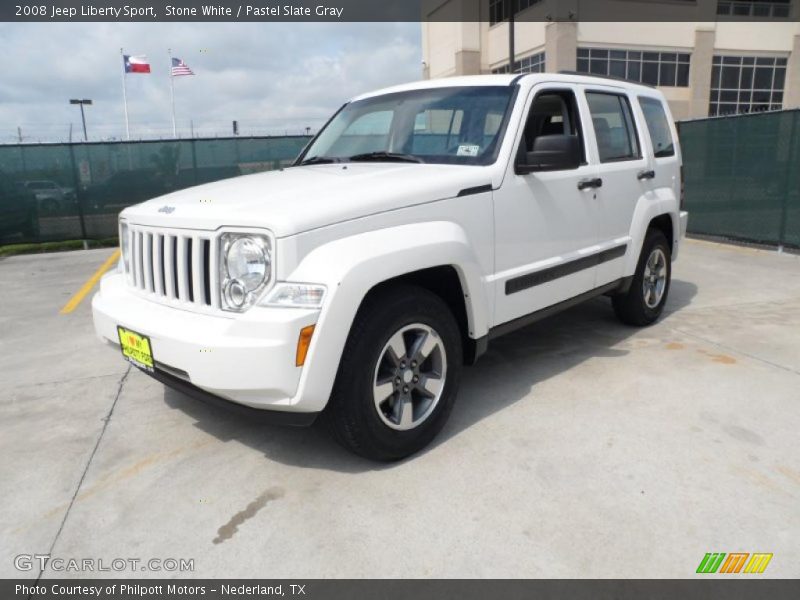 Stone White / Pastel Slate Gray 2008 Jeep Liberty Sport