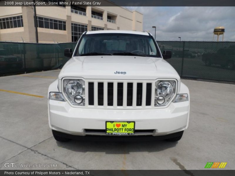 Stone White / Pastel Slate Gray 2008 Jeep Liberty Sport