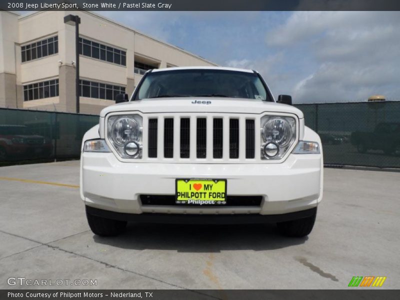 Stone White / Pastel Slate Gray 2008 Jeep Liberty Sport