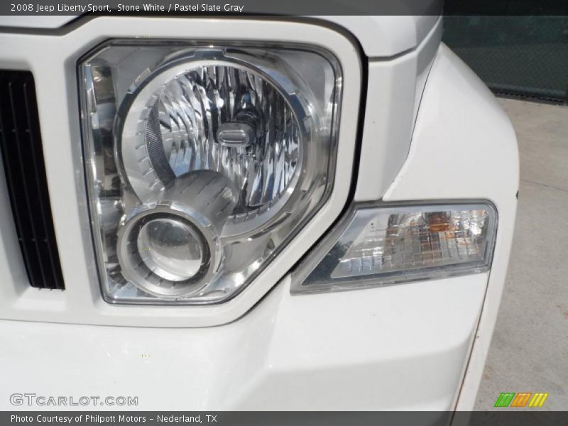 Stone White / Pastel Slate Gray 2008 Jeep Liberty Sport