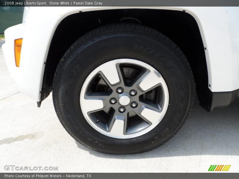Stone White / Pastel Slate Gray 2008 Jeep Liberty Sport