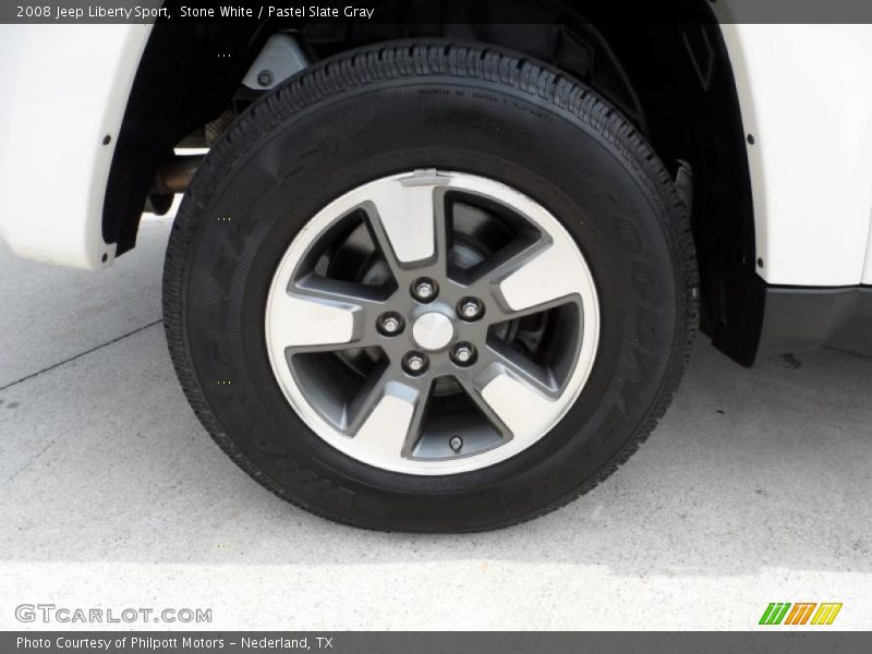 Stone White / Pastel Slate Gray 2008 Jeep Liberty Sport