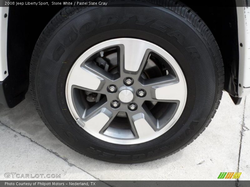 Stone White / Pastel Slate Gray 2008 Jeep Liberty Sport
