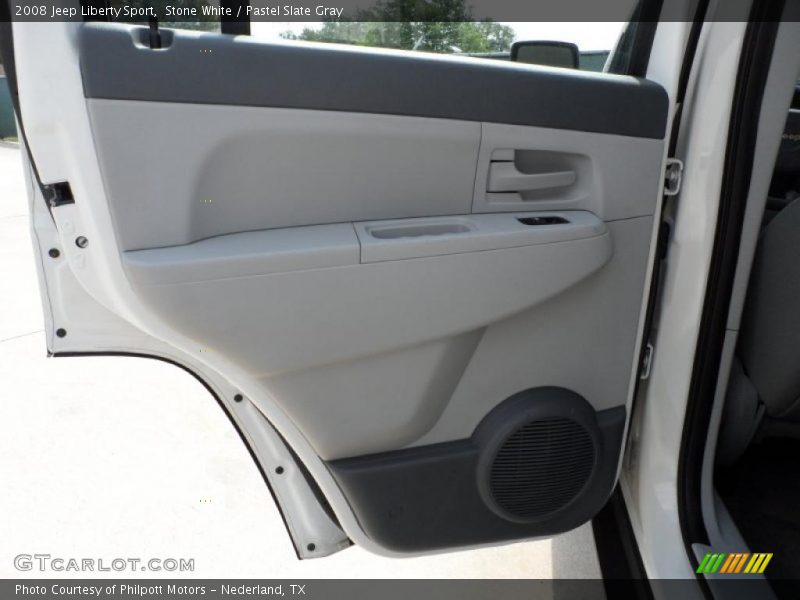 Stone White / Pastel Slate Gray 2008 Jeep Liberty Sport
