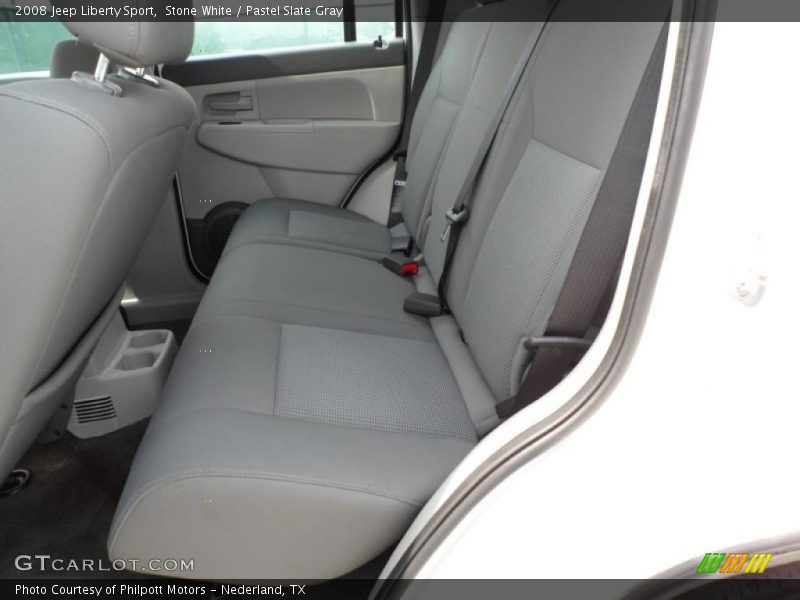 Stone White / Pastel Slate Gray 2008 Jeep Liberty Sport