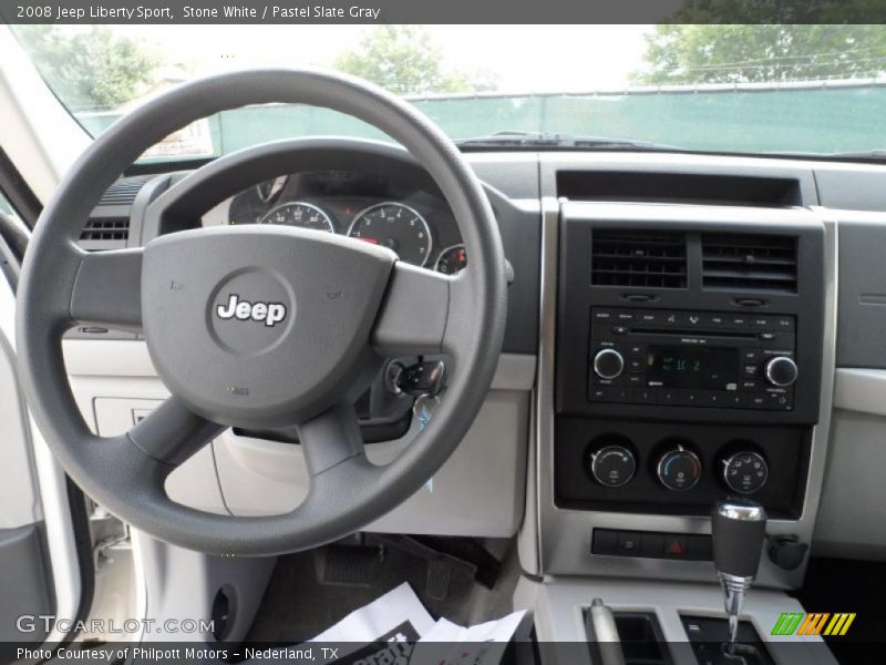 Stone White / Pastel Slate Gray 2008 Jeep Liberty Sport