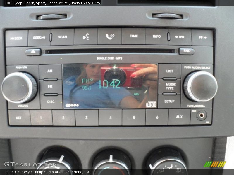 Stone White / Pastel Slate Gray 2008 Jeep Liberty Sport