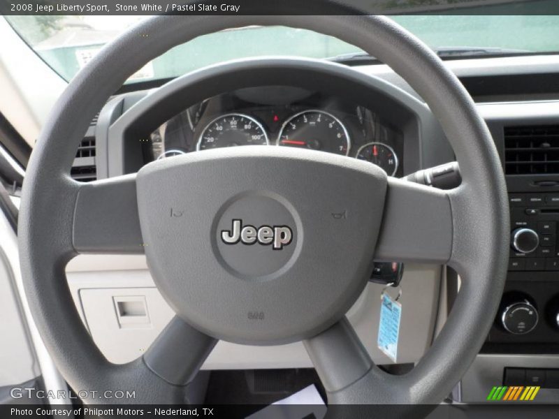 Stone White / Pastel Slate Gray 2008 Jeep Liberty Sport