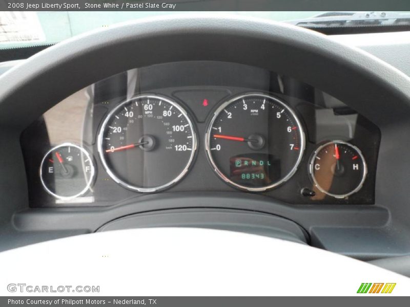 Stone White / Pastel Slate Gray 2008 Jeep Liberty Sport